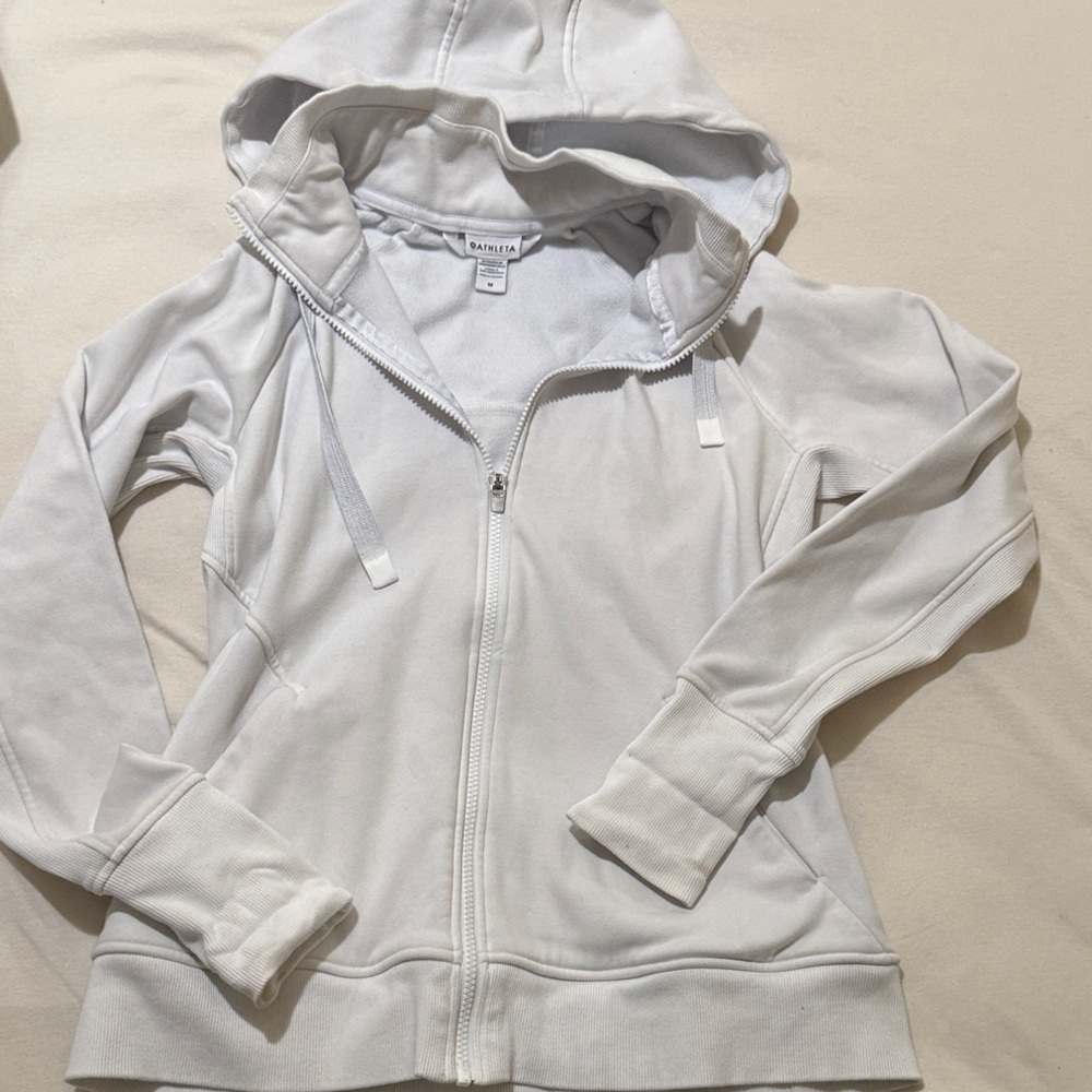 Athleta White Hooded Jacket